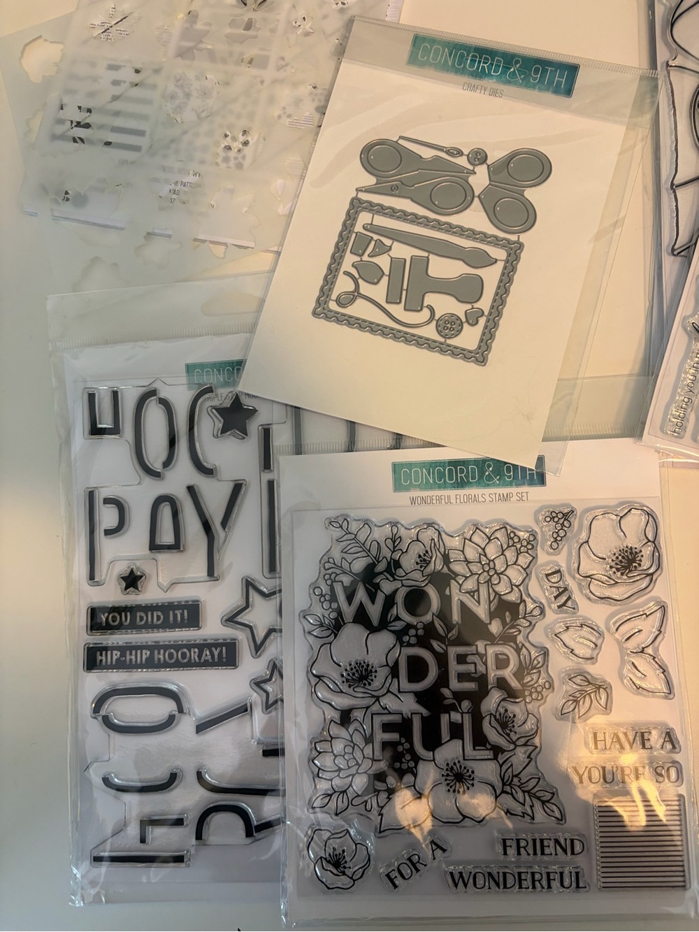 Wonderful Florals Clear Stamp Set - Black